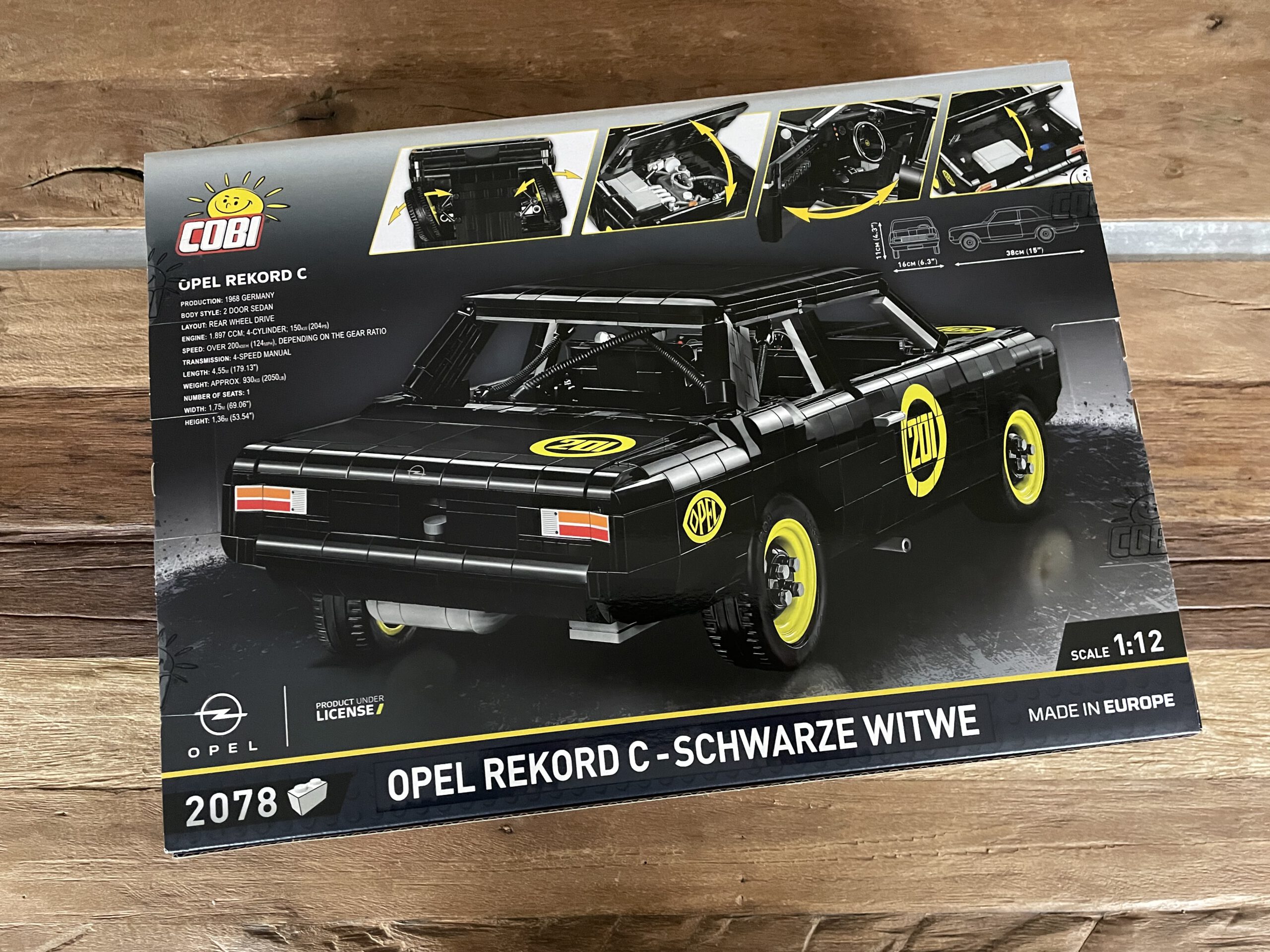 Cobi 24333 Opel Rekord C-Schwarze Witwe